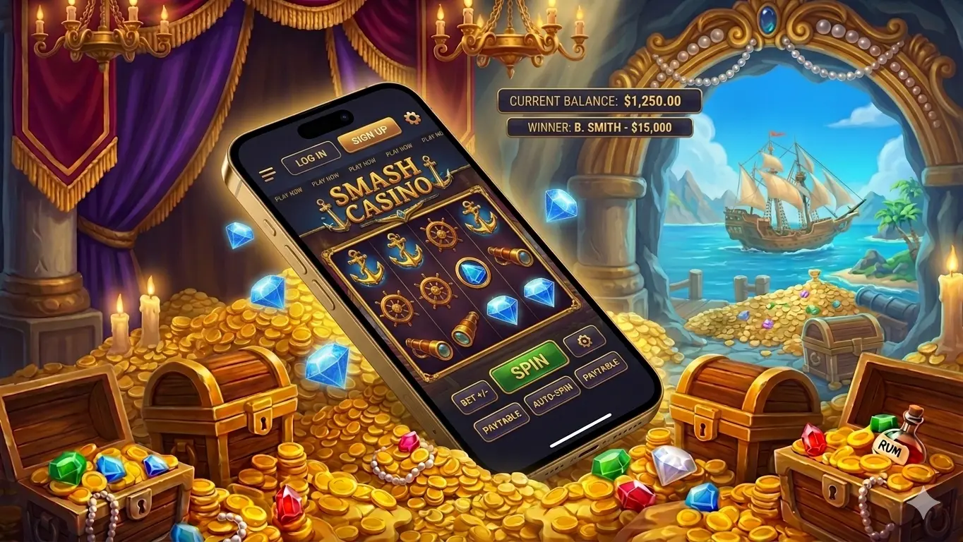 Smash Casino app mobile gaming download iOS Android